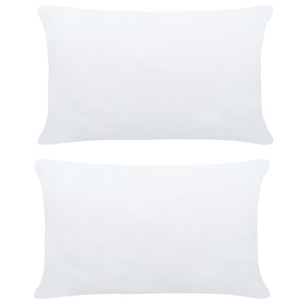 vidaXL Enchimentos para almofad&atilde;o 2 pcs 60x40 cm branco