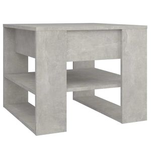 vidaXL Mesa de centro 55,5x55x45 cm madeira processada cinza cimento