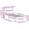 vidaXL Cama com estante sem colchão 100x200 cm pinho maciço branco