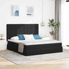 vidaXL Cama com luzes de tira LED Preto 180 x 200 cm Veludo