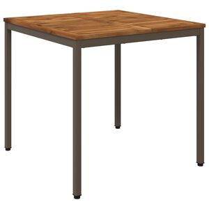 vidaXL Mesa de Jantar de Jardim Natural e Caf&eacute; 80 x 80,5 x 75 cm