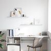 vidaXL Prateleira de Parede 2 pcs M&aacute;rmore Branco 100 x 9 x 3 cm