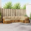 vidaXL Conjunto de Sof&aacute; Sectional com almofada 8 pcs Natural e Bege