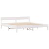 vidaXL Cama sem colch&atilde;o 160x200 cm madeira de pinho maci&ccedil;a branco