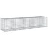 vidaXL Cesto gabi&atilde;o com cobertura 450x100x100 cm ferro galvanizado
