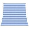 vidaXL Vela de Sombra 4 / 5 x 4 m HDPE Retangular Azul e Branco