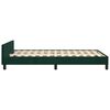 vidaXL Estrutura de cama sem colch&atilde;o 120x200 cm veludo verde-escuro