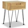 vidaXL Mesa de cabeceira 40x30x50 cm teca maci&ccedil;a
