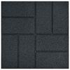 vidaXL Pedra Passo 6 pcs Preto 40,5 x 40,5 x 2 cm Borracha