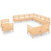 vidaXL 11 pcs conjunto lounge de jardim pinho maci&ccedil;o