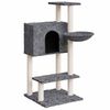 vidaXL &Aacute;rvore para gatos c/ arranhadores sisal 108,5 cm cinza-escuro
