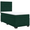 vidaXL Cama com molas/colch&atilde;o 90x200 cm veludo verde-escuro