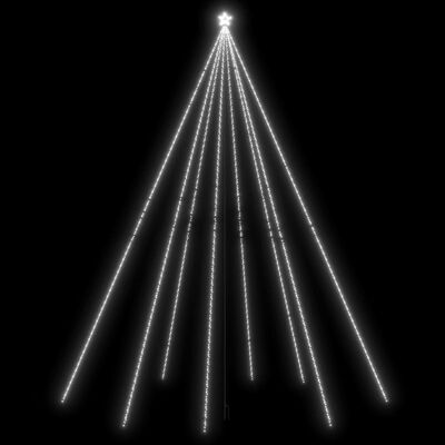 vidaXL Iluminação p/ árvore de Natal int/ext 1300 LEDs 8 m branco frio