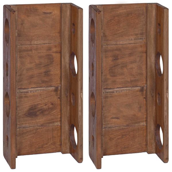 vidaXL Prateleira Castanho 24 x 13 x 54 cm Madeira de Mogno S&oacute;lida