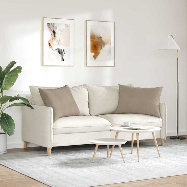 vidaXL Travesseiros de Sofá 2 pcs Cinzento-acastanhado 70 x 50 cm