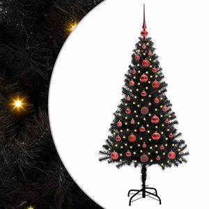 vidaXL &Aacute;rvore de Natal Preto 120 cm PVC