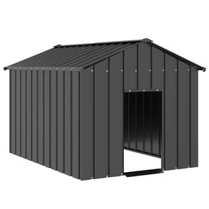vidaXL Casota para c&atilde;es com telhado 113x153x101 cm a&ccedil;o galvanizado