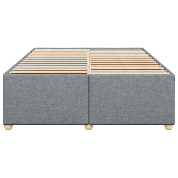 vidaXL Estrutura de cama sem colch&atilde;o 160x200 cm tecido cinzento-claro