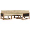 vidaXL Conjunto de Sof&aacute;s para Exterior 4 pcs Natural e Bege