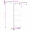 vidaXL Porta Deslizante Branco 73,5 x 198,5 cm
