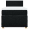 vidaXL Cama box spring com colch&atilde;o solteiro tecido preto