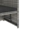 vidaXL 5 pcs conjunto lounge de jardim c/ almofad&otilde;es vime PE cinzento
