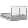 vidaXL Estrutura da Cama com cabeceira Cinza Sonoma 140 x 190 cm