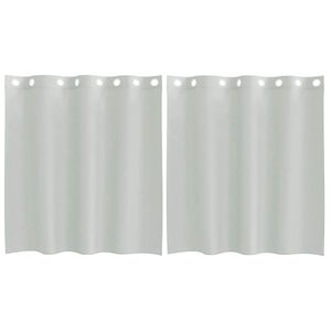 vidaXL Cortinas de voile com ilh&oacute;s 2 pcs cinzento-claro 140x140 cm