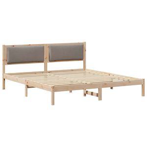 vidaXL Estrutura da Cama Cinzento-acastanhado 180 x 200 cm