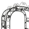 vidaXL Arco de jardim 116x45x240 cm aço preto