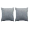 vidaXL Conjunto de 2 almofadas 45x45 cm tecido cinzento