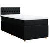vidaXL Cama com molas/colch&atilde;o 100x200 cm tecido preto