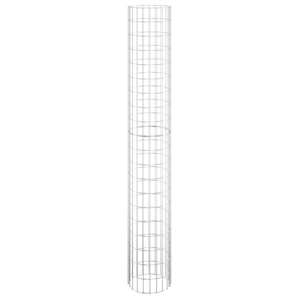 vidaXL Canteiro elevado/cesto gabião circular 3pcs Ø30x200cm aço galv.