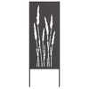 vidaXL Tela de Privacidade para Jardim Floral Preto 50 x 140 cm