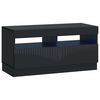vidaXL Gabinete de TV LED Preto Derivados de Madeira