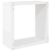 vidaXL Prateleiras parede forma de cubo 4 pcs 30x15x30cm branco brilh.