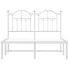 vidaXL Estrutura de cama com cabeceira 120x200 cm metal branco