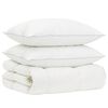 vidaXL Conjunto de Edred&atilde;o 90% Penas de Ganso FULDA 3 unid. Inverno