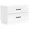 vidaXL Arm&aacute;rio de Cabeceira Branco Brilhante 62 x 34,5 x 44,5 cm