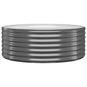 vidaXL Canteiro elevado jardim 100x100x36 a&ccedil;o galvanizado antracite