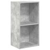 vidaXL Estante 2 prateleiras 40x30x76,5 cm contraplacado cinza cimento
