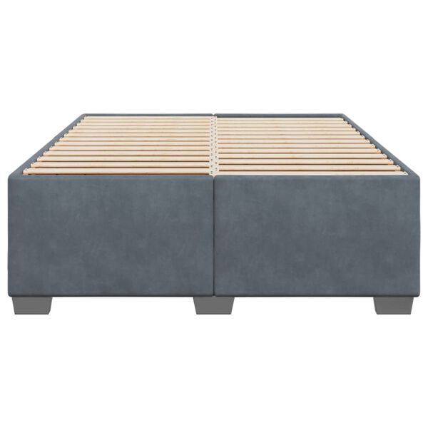 vidaXL Estrutura de cama sem colch&atilde;o 160x200 cm veludo cinzento-escuro