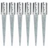 vidaXL Estacas de enterrar 6 pcs 8x61 cm a&ccedil;o galvanizado prateado