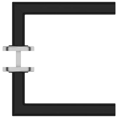 vidaXL Conjunto maçaneta de porta c/ bloqueio BB aço inoxidável preto