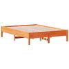 VidaXL Cama sem colch&atilde;o 140x190 cm pinho maci&ccedil;o castanho-mel