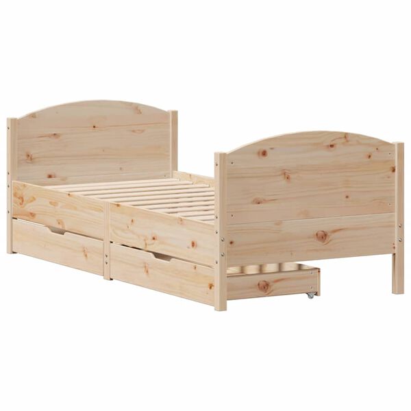 vidaXL Cama sem colch&atilde;o 90x190 cm madeira de pinho maci&ccedil;a