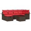 vidaXL Conjunto de Sof&aacute; de Jardim com almofada 7 pcs Rattan Sint&eacute;tico