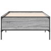 vidaXL Estrutura cama 100x200 cm derivados madeira/metal cinza sonoma