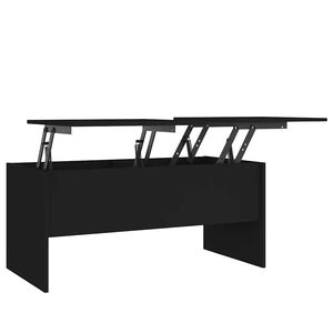 vidaXL Mesa de centro 102x50,5x46,5 cm madeira processada preto
