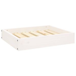 vidaXL Cama para c&atilde;es 51,5x44x9 cm madeira de pinho maci&ccedil;a branco